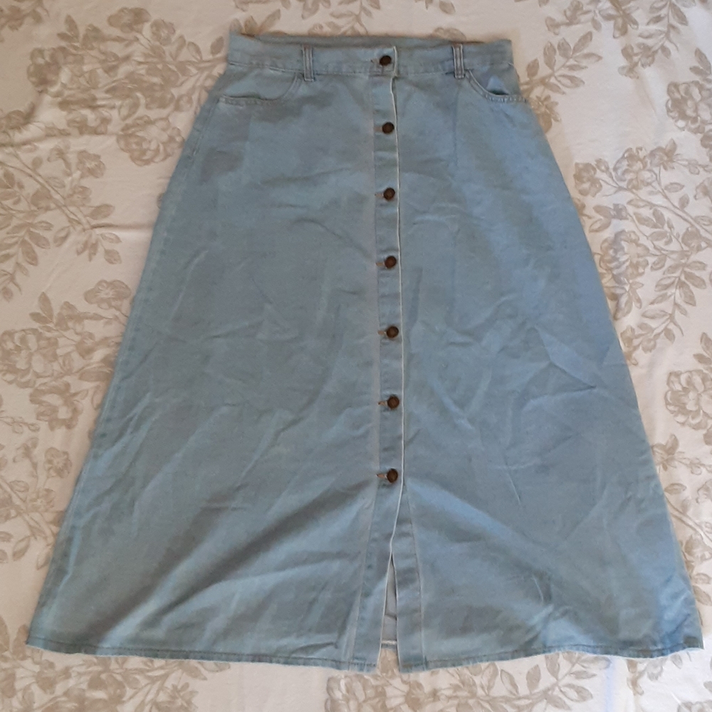 Long women's jean skirt